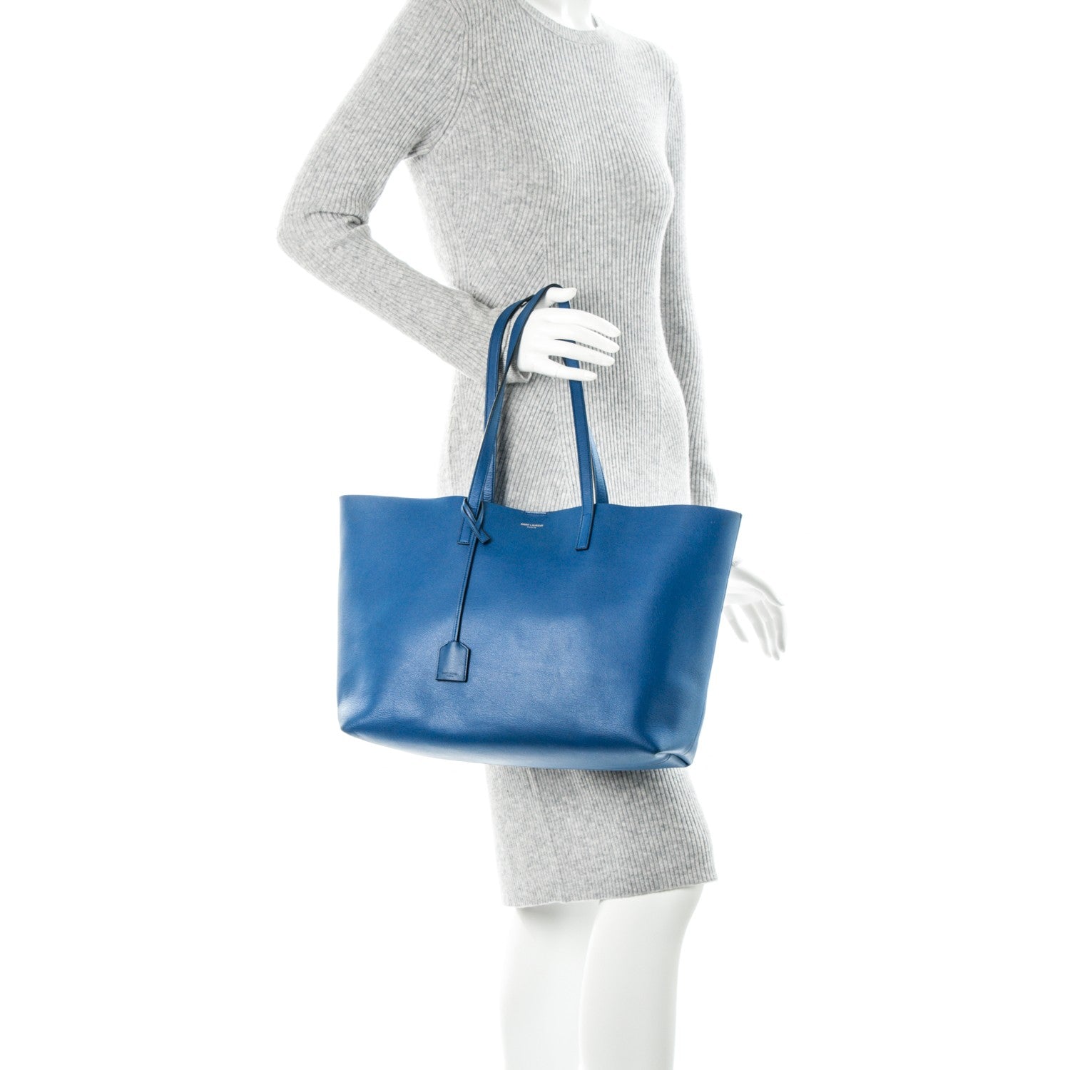 Saint Laurent Calfskin Large Shopping Tote Ultramarine 2 of 8