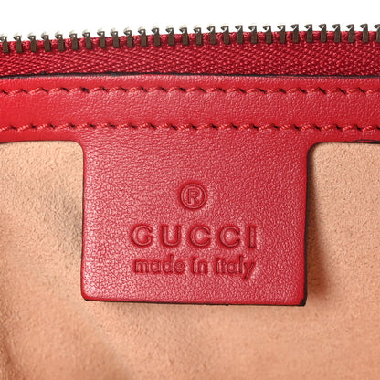 Gucci Calfskin Matelasse Large GG Marmont Shoulder Bag Hibiscus Red 7 of 9