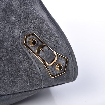 Balenciaga Baby Daim Suede Gold Metallic Edge Hardware City Gris Plomb 15 of 17