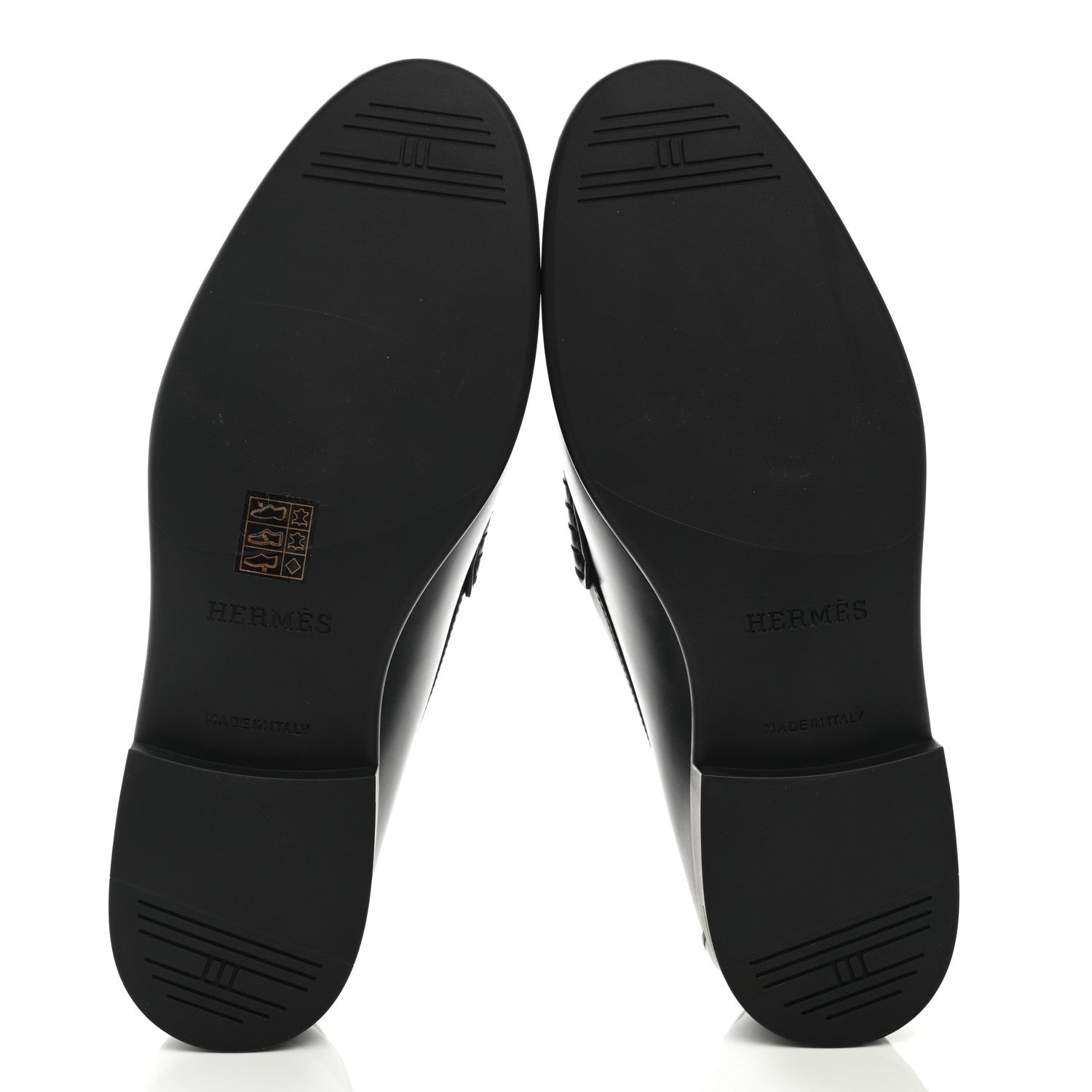 Hermes Glossed Calfskin Mens Duke Loafers 40 Black 5 of 10