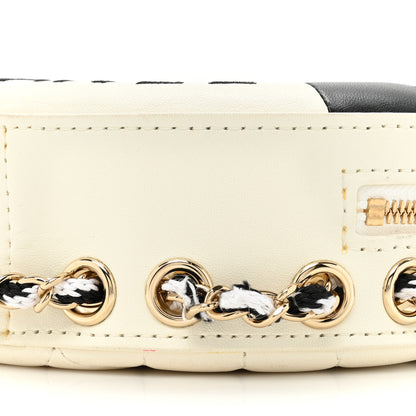 Chanel Lambskin Coco Lifesaver Round Bag Black White 8 of 15