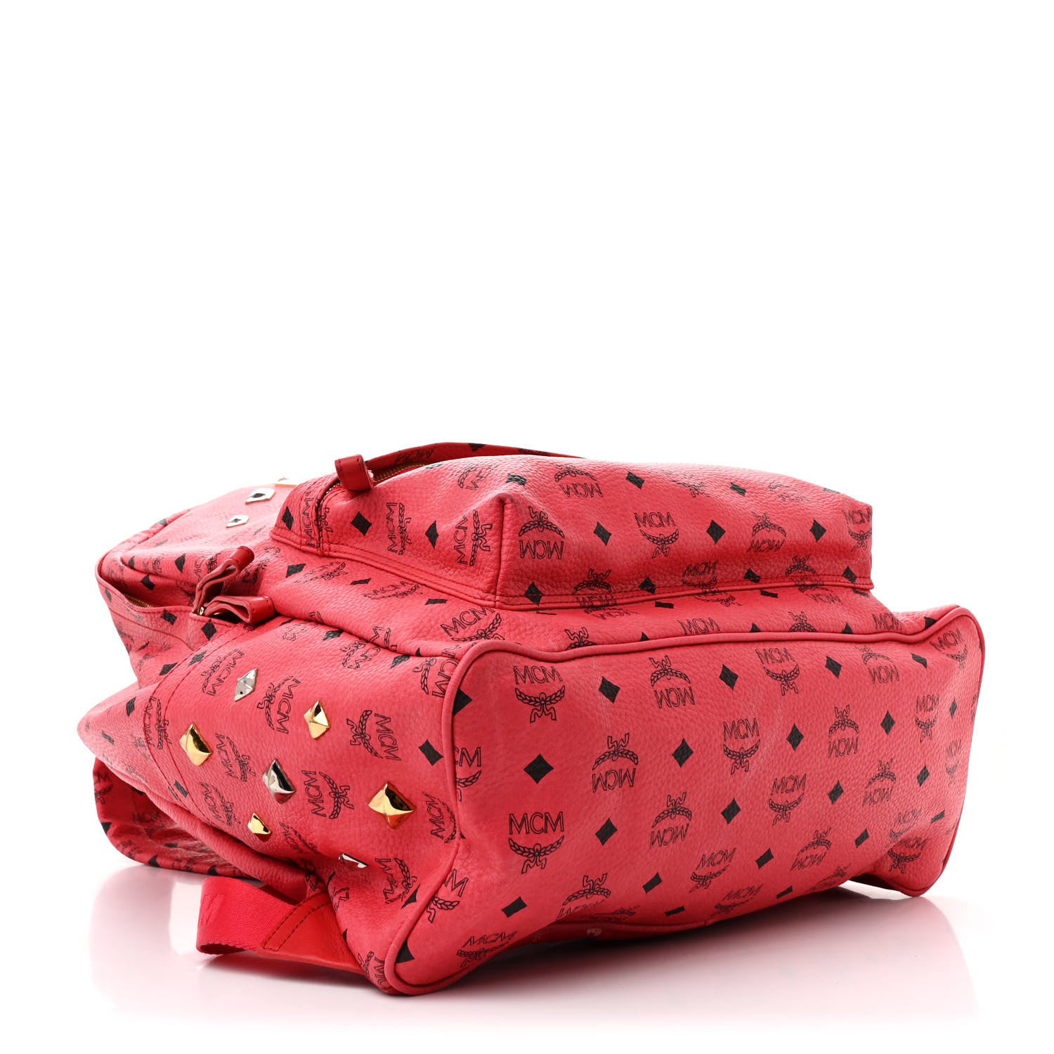 MCM Visetos Large Sprinkle Stud Stark Backpack Corail 4 of 10