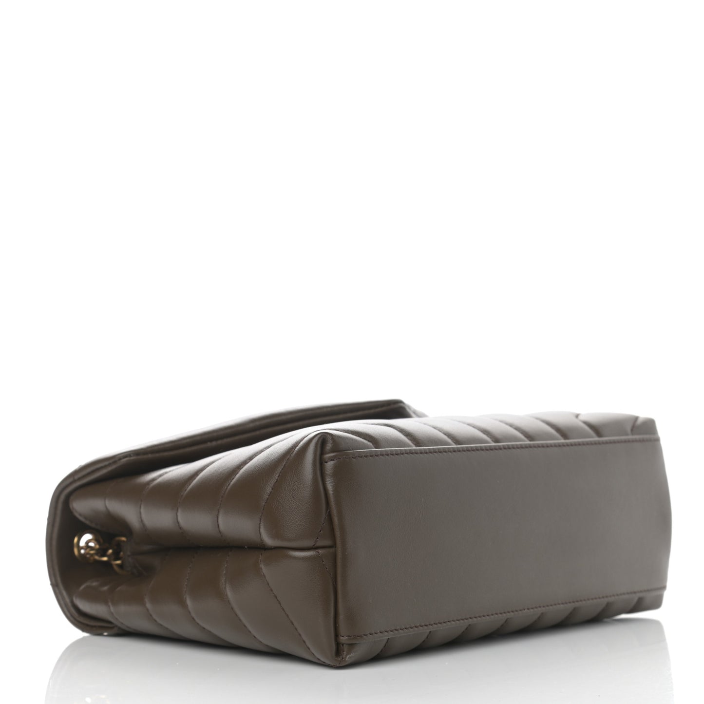 Calfskin Y Quilted Monogram Small Loulou Chain Satchel Taupe