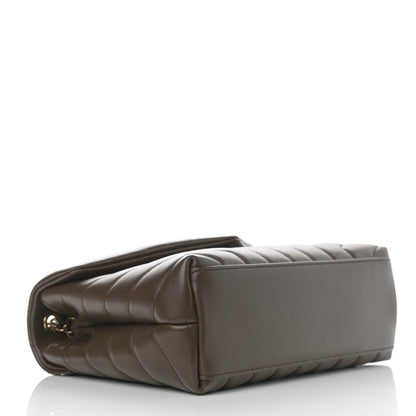 Saint Laurent Calfskin Y Quilted Monogram Small Loulou Chain Satchel Taupe 4 of 15