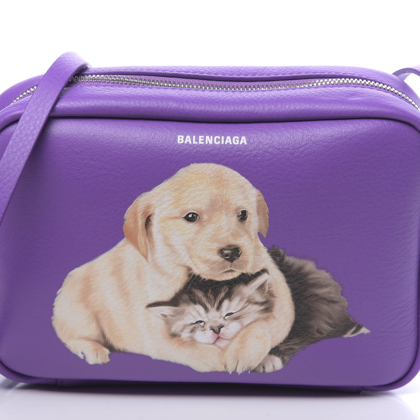 Calfskin Puppy and Kitten Everyday S Camera Bag Purple