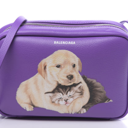 Balenciaga Calfskin Puppy and Kitten Everyday S Camera Bag Purple 8 of 10