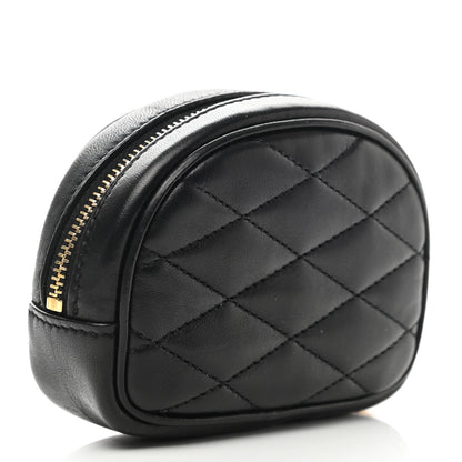Saint Laurent Lambskin Quilted Lolita Cosmetic Pouch Black 3 of 8