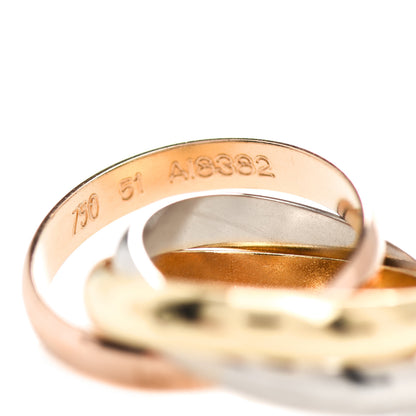 Cartier 18K Pink Yellow White Gold Classic Les Must De Cartier Trinity Ring 51 5.75 4 of 4