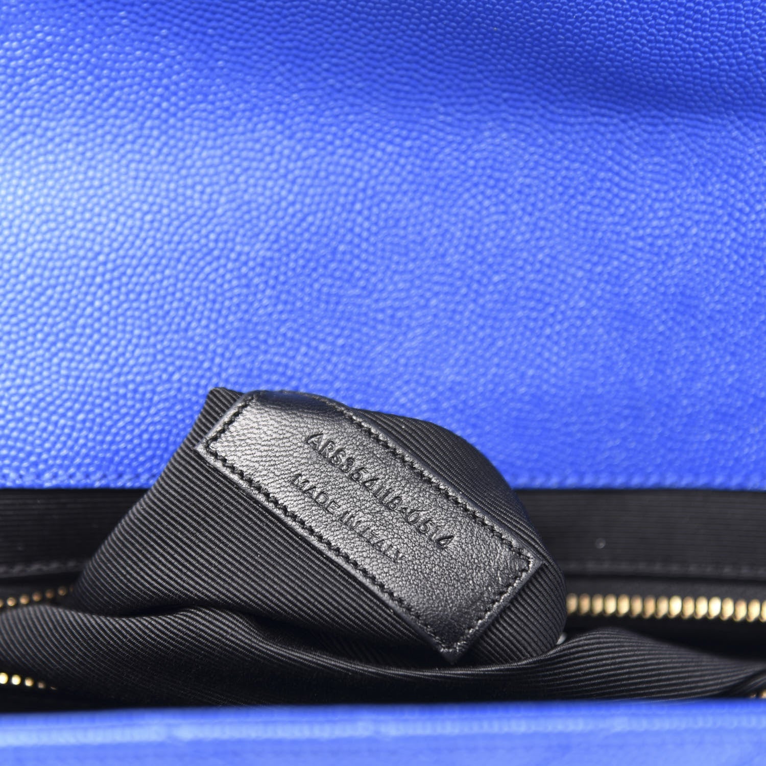 Saint Laurent Grain De Poudre Matelasse Chevron Large Monogram Satchel Blue Majorelle 7 of 11