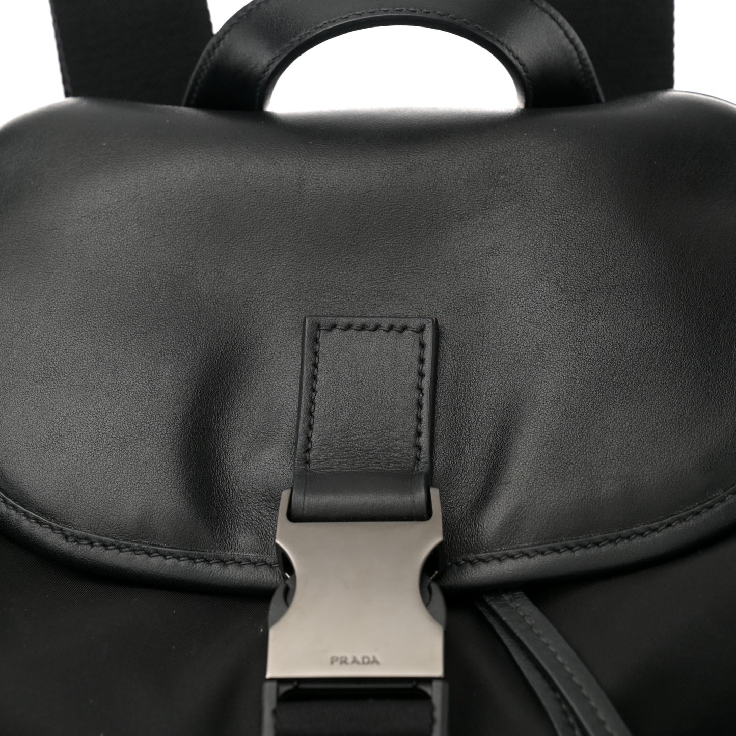 Tessuto Nylon Soft Calfskin Pocket Backpack Black