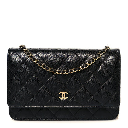 Chanel Caviar Quilted Wallet On Chain WOC Black 1 of 12