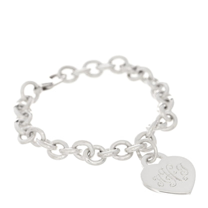 Tiffany Sterling Silver Heart Tag Charm Bracelet 1 of 3