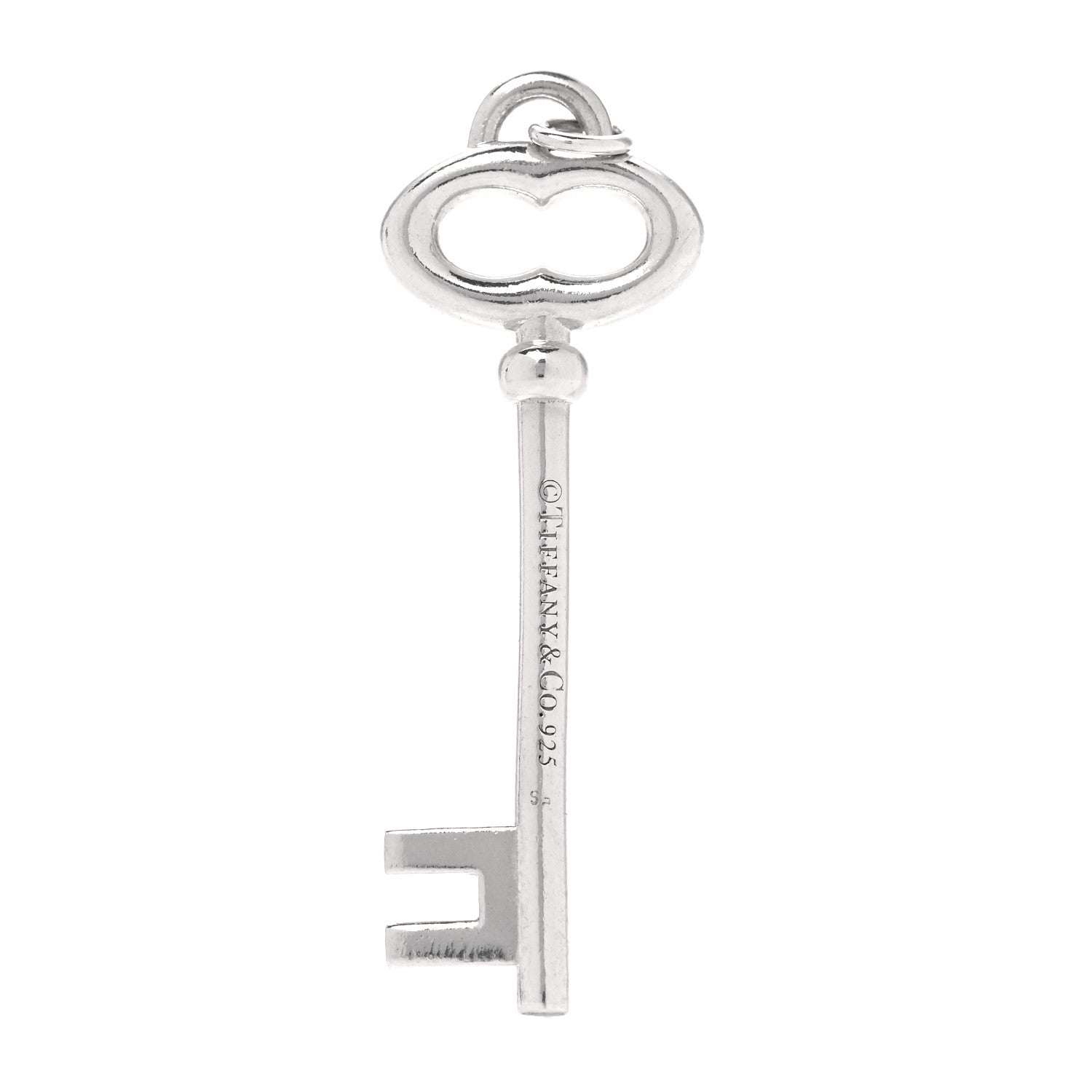 Tiffany Sterling Silver Vintage Oval Key Pendant 3 of 5