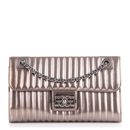 Chanel Metallic Calfskin Maharaja Express Flap Silver 1 of 6