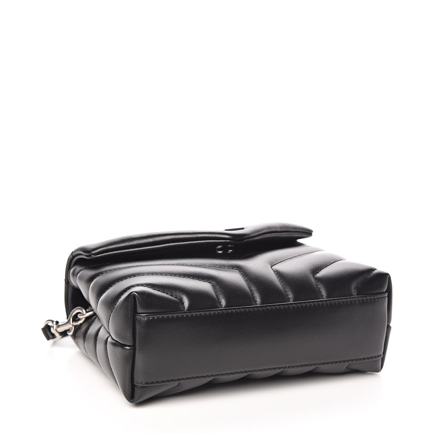 Calfskin Y Quilted Monogram Toy Loulou Crossbody Bag Black