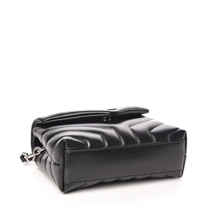 Saint Laurent Calfskin Y Quilted Monogram Toy Loulou Crossbody Bag Black 4 of 11