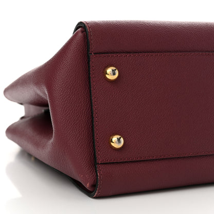 Burberry Soft Grain Medium Buckle Tote Dark Plum 10 of 25
