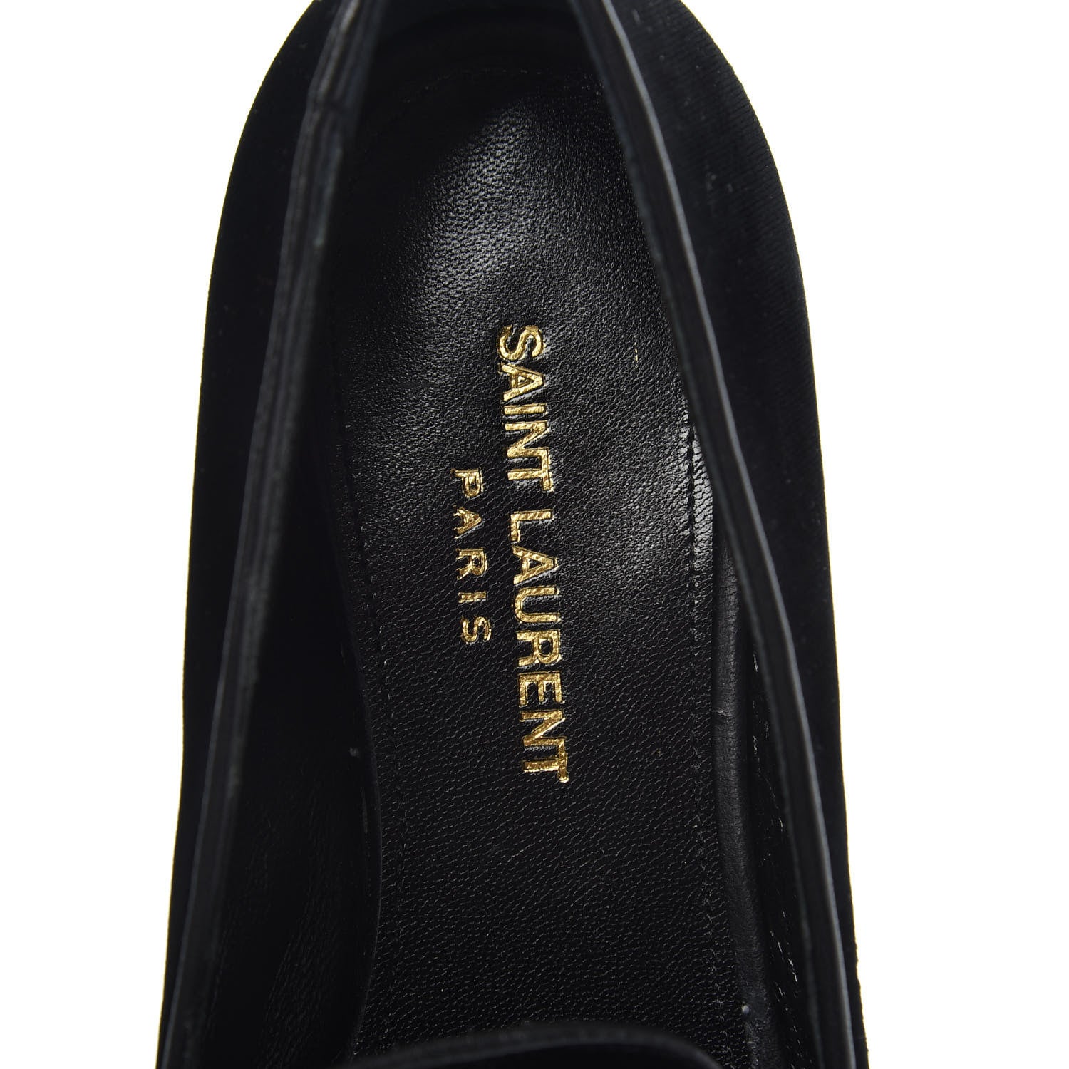 Saint Laurent Velvet Heart Smoking Slipper Flat Loafers 40 Black 6 of 9