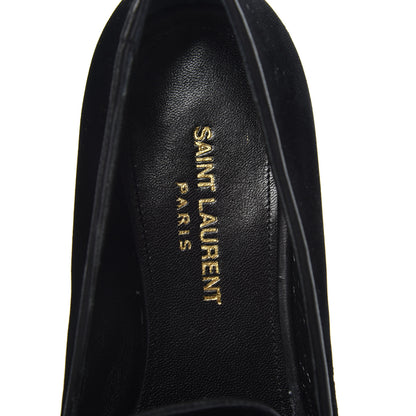 Saint Laurent Velvet Heart Smoking Slipper Flat Loafers 40 Black 6 of 9