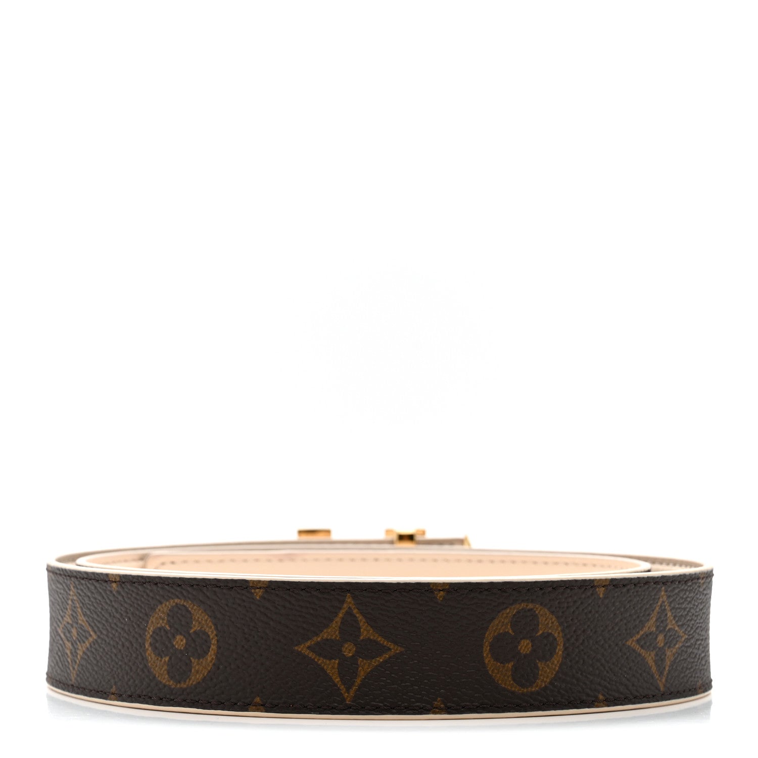 Louis Vuitton Monogram 30mm Pretty LV Reversible Belt 80 32 Beige 2 of 5