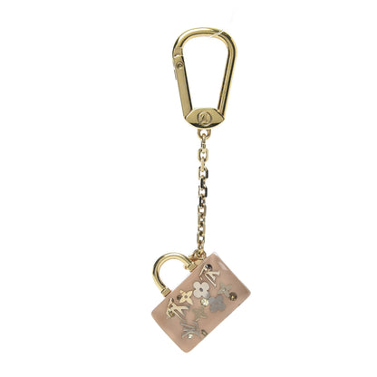 Louis Vuitton Inclusion Speedy Bag Charm Key Chain Beige 3 of 4