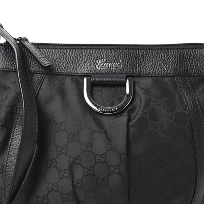 Gucci Nylon Monogram Small D Silver Ring Messenger Black 9 of 9