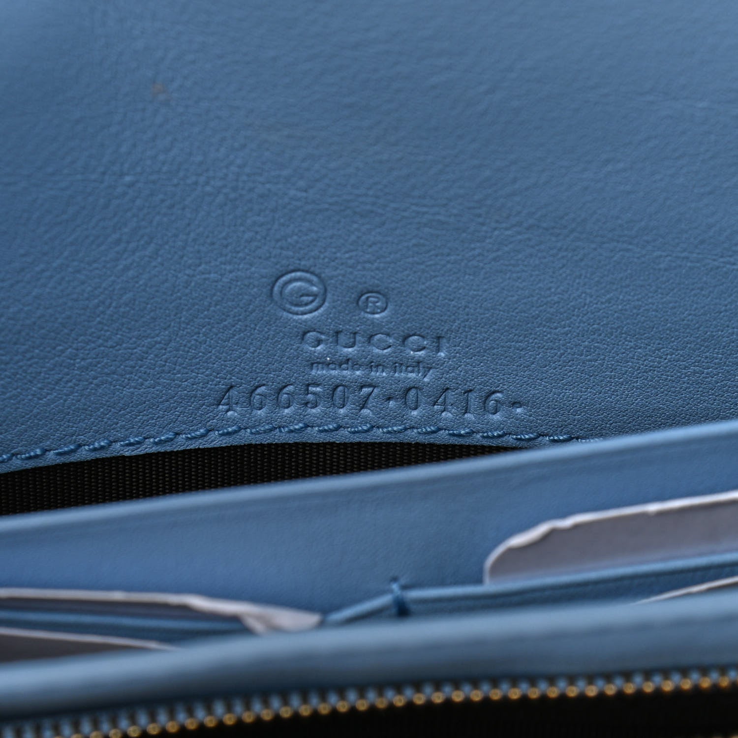 Gucci Microguccissima Crossbody Wallet Mineral Blue 6 of 12