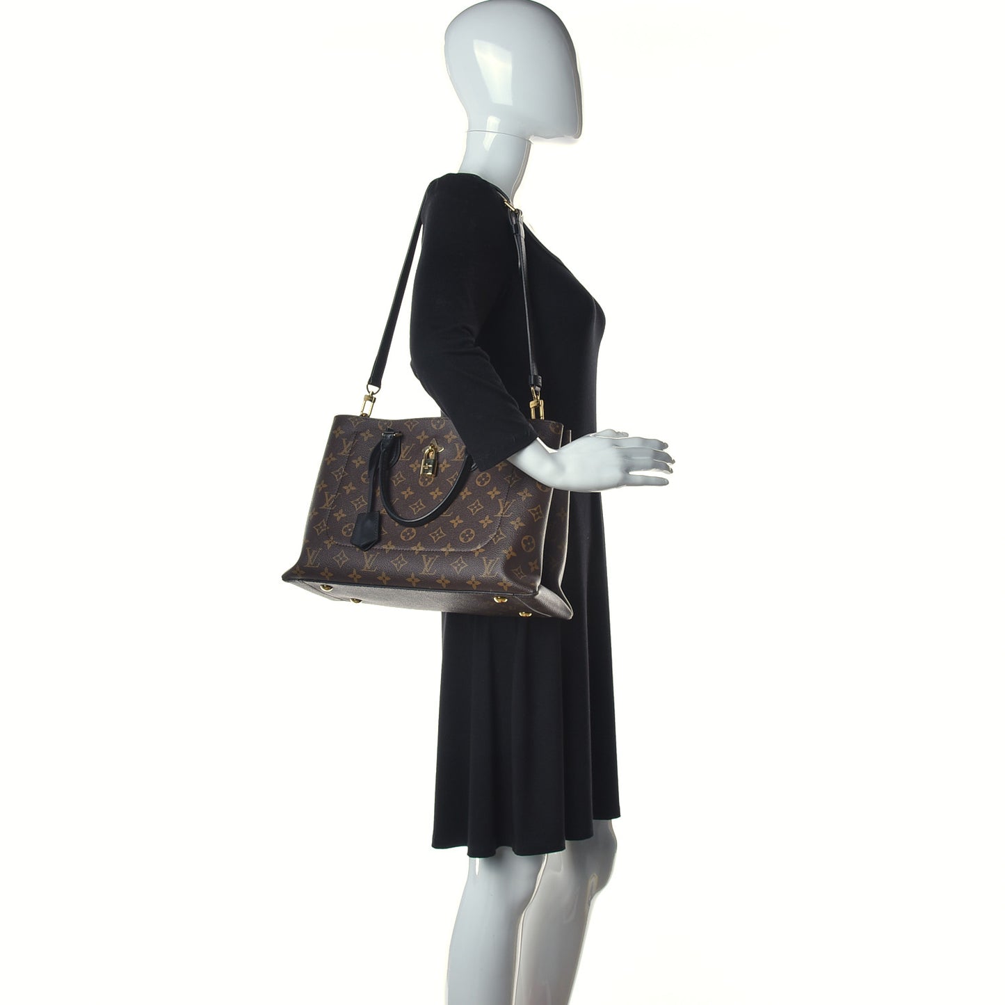 Monogram Flower Tote Black