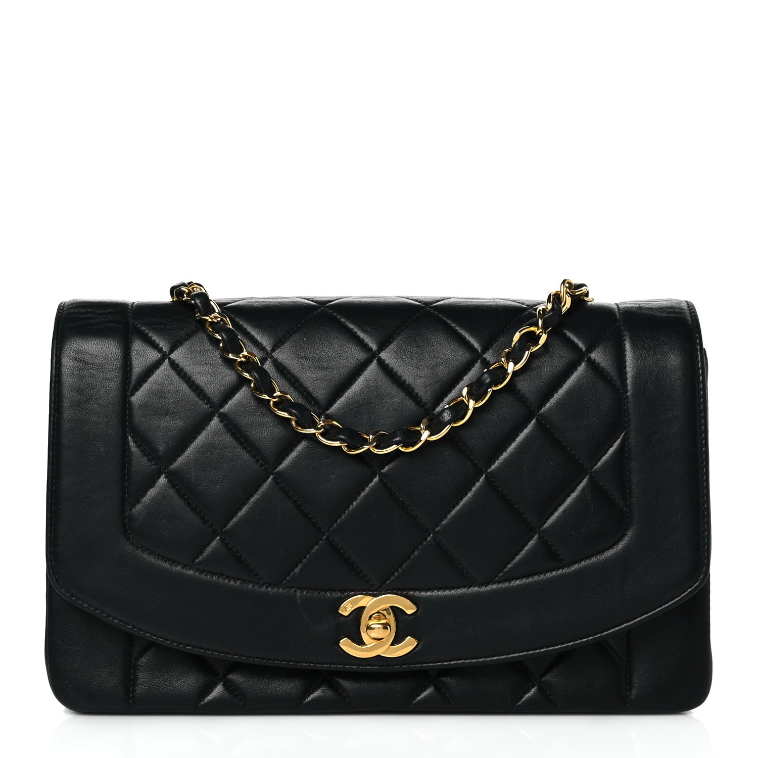 Chanel Lambskin Quilted Medium Single Flap Black 1 of 9