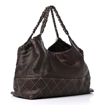 Chanel Metallic Calfskin Baby Coco Cabas Bronze 4 of 12
