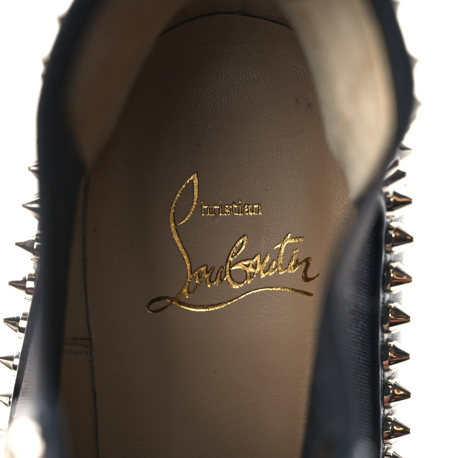 Christian Louboutin Calfskin Spikes Chelsea Outline Boots 37.5 Black 7 of 8