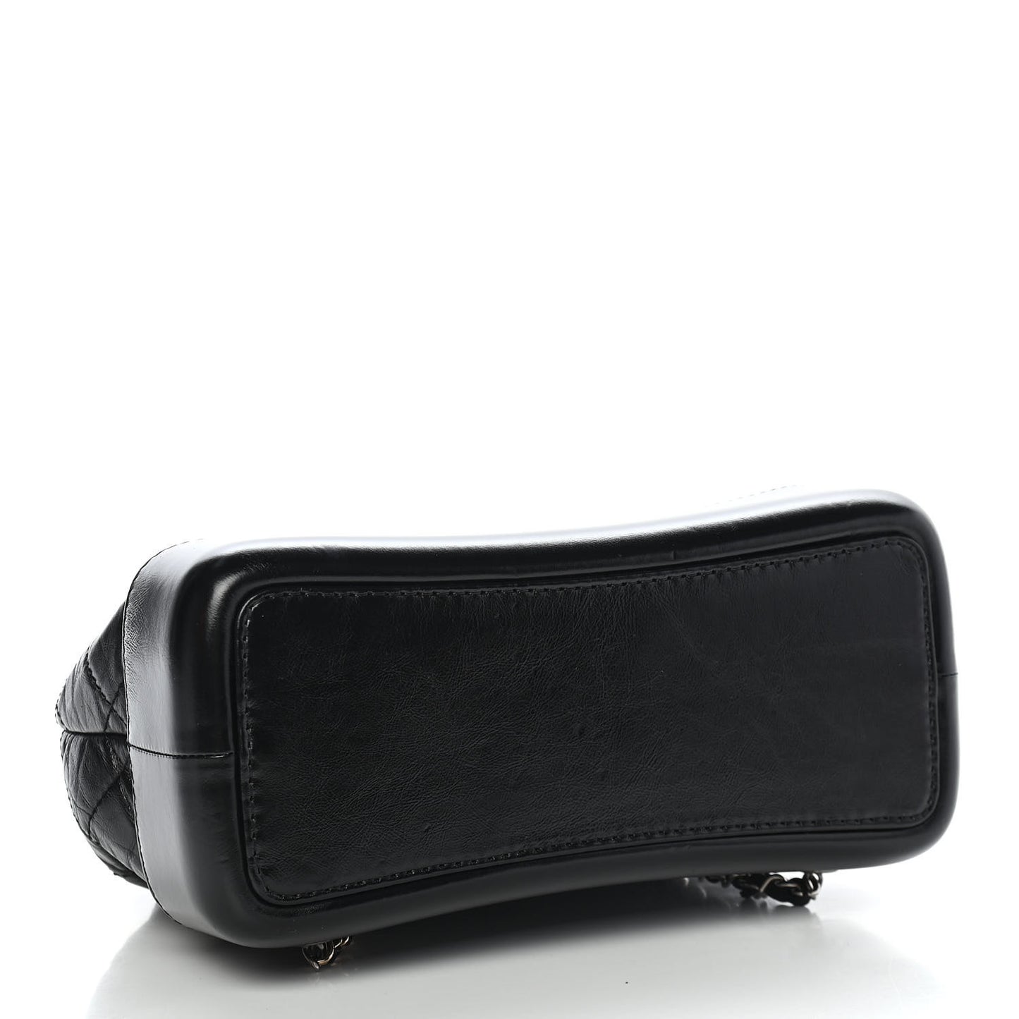Aged Calfskin Quilted Small Gabrielle Backpack Black