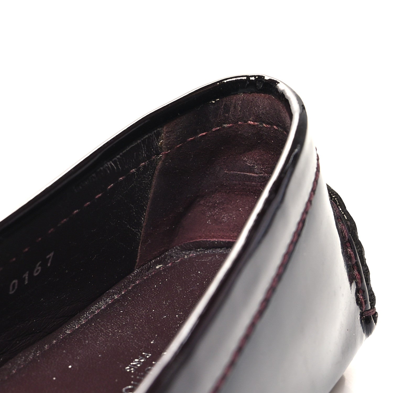 Louis Vuitton Patent Calfskin Oxford Loafers 41 Amarante 8 of 8