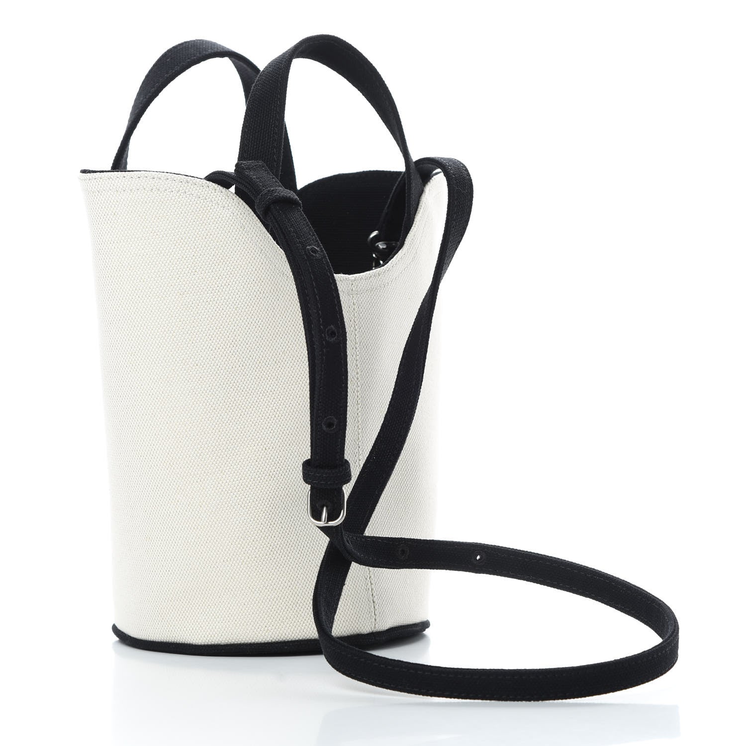 Balenciaga Cotton Canvas Calfskin New Wave Tote XS Natural Black 3 of 10