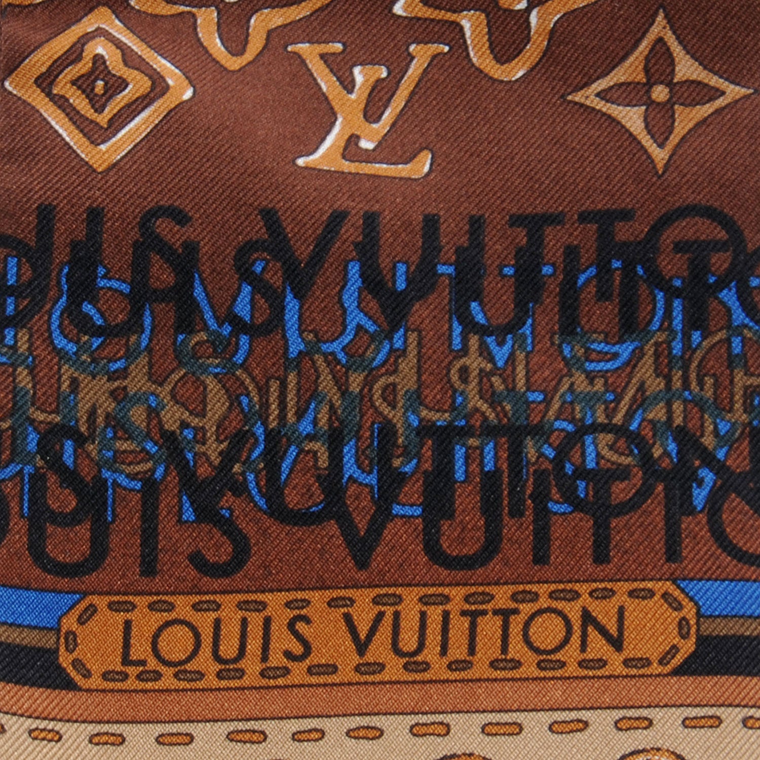 Louis Vuitton Silk Monogram Map Bandeau 3 of 6