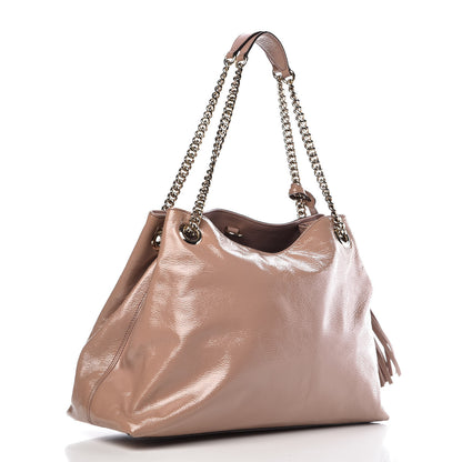 Gucci Patent Medium Soho Chain Shoulder Bag Dark Cipria 3 of 11