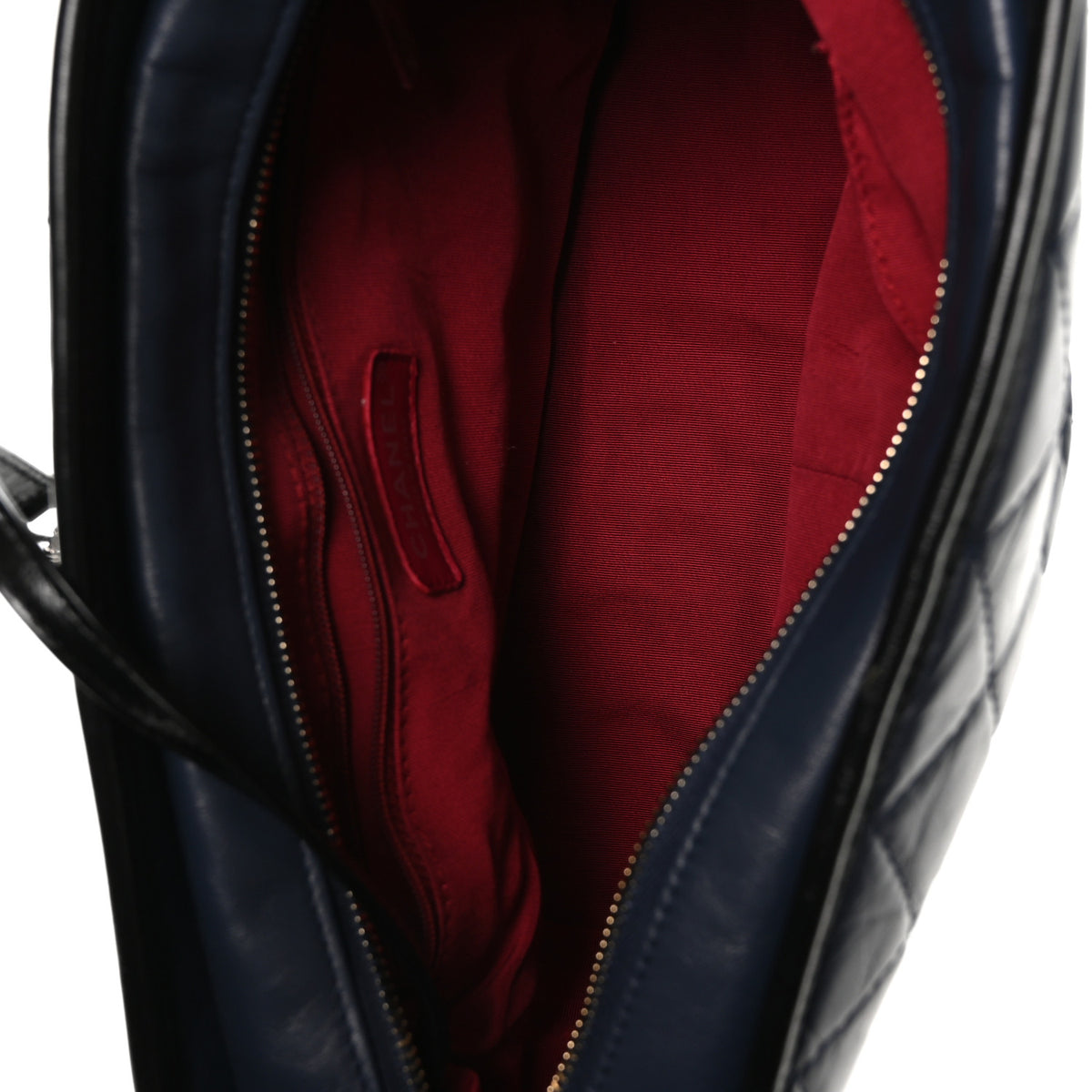 Chanel Aged Calfskin Quilted Medium Gabrielle Hobo Navy Black 9 of 19