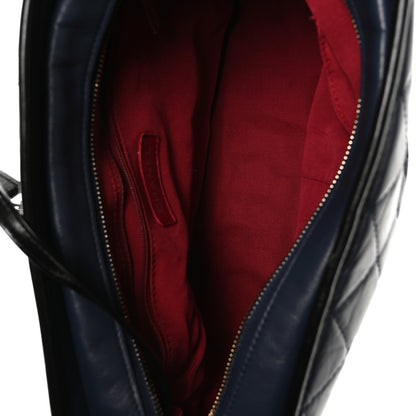 Chanel Aged Calfskin Quilted Medium Gabrielle Hobo Navy Black 9 of 19