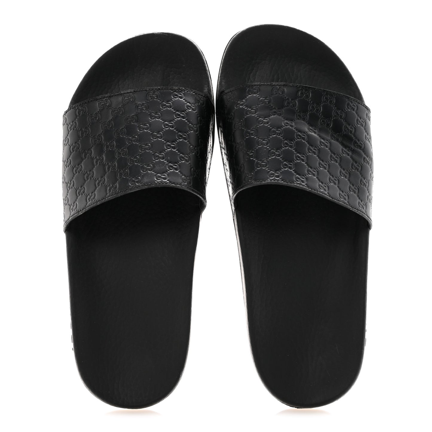 Microguccissima Slide Sandals 39 Black