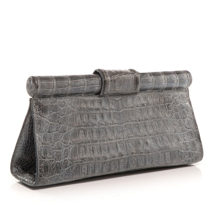Nancy Gonzalez Crocodile Clutch Grey 3 of 7