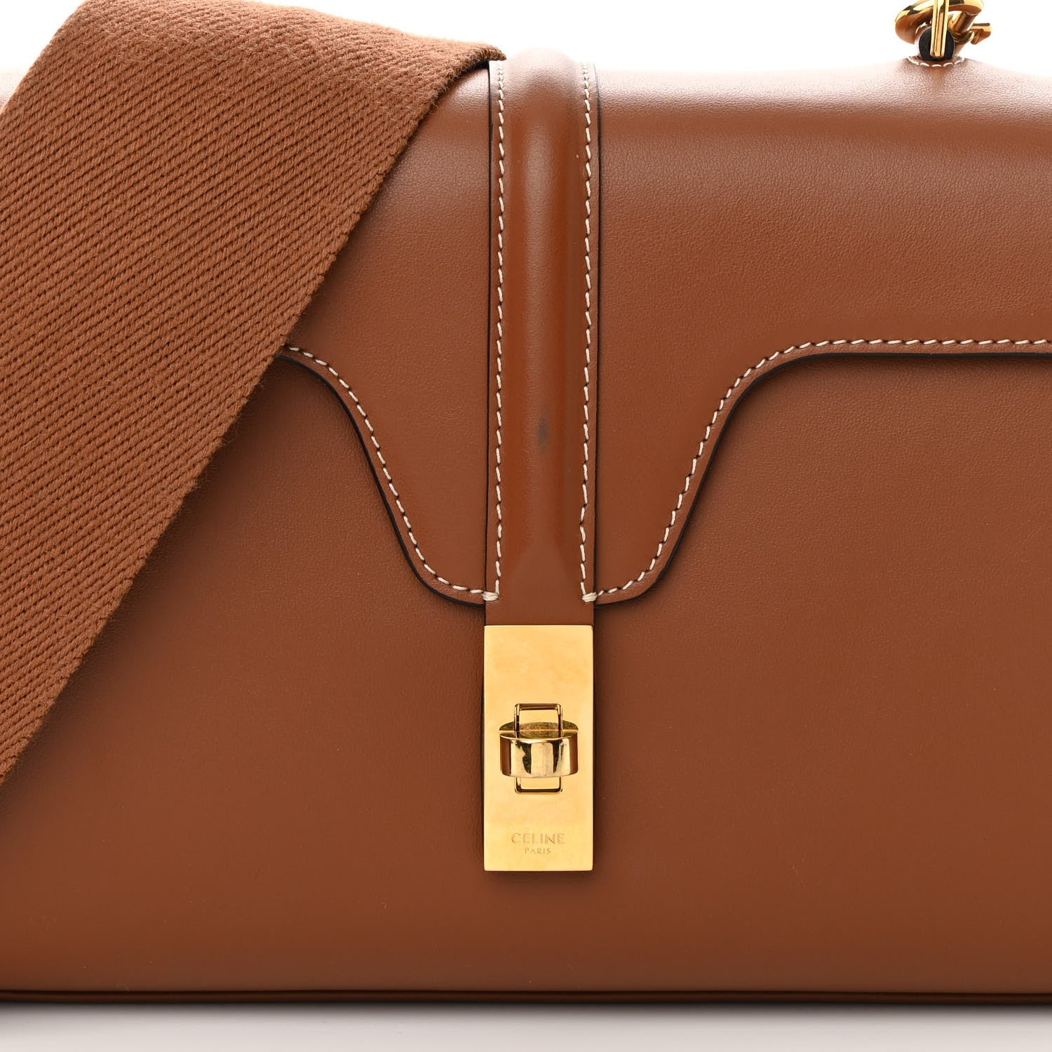 Celine Smooth Calfskin Teen Soft 16 Shoulder Bag Tan 9 of 13