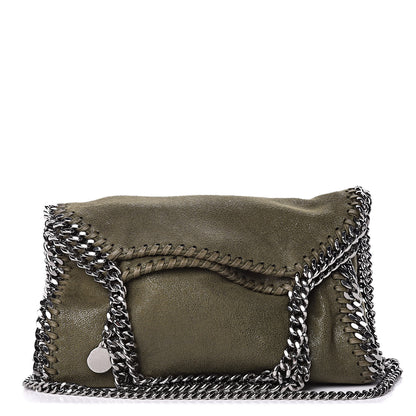 Stella McCartney Shaggy Deer Mini Falabella Fold Over Tote Olive 1 of 10