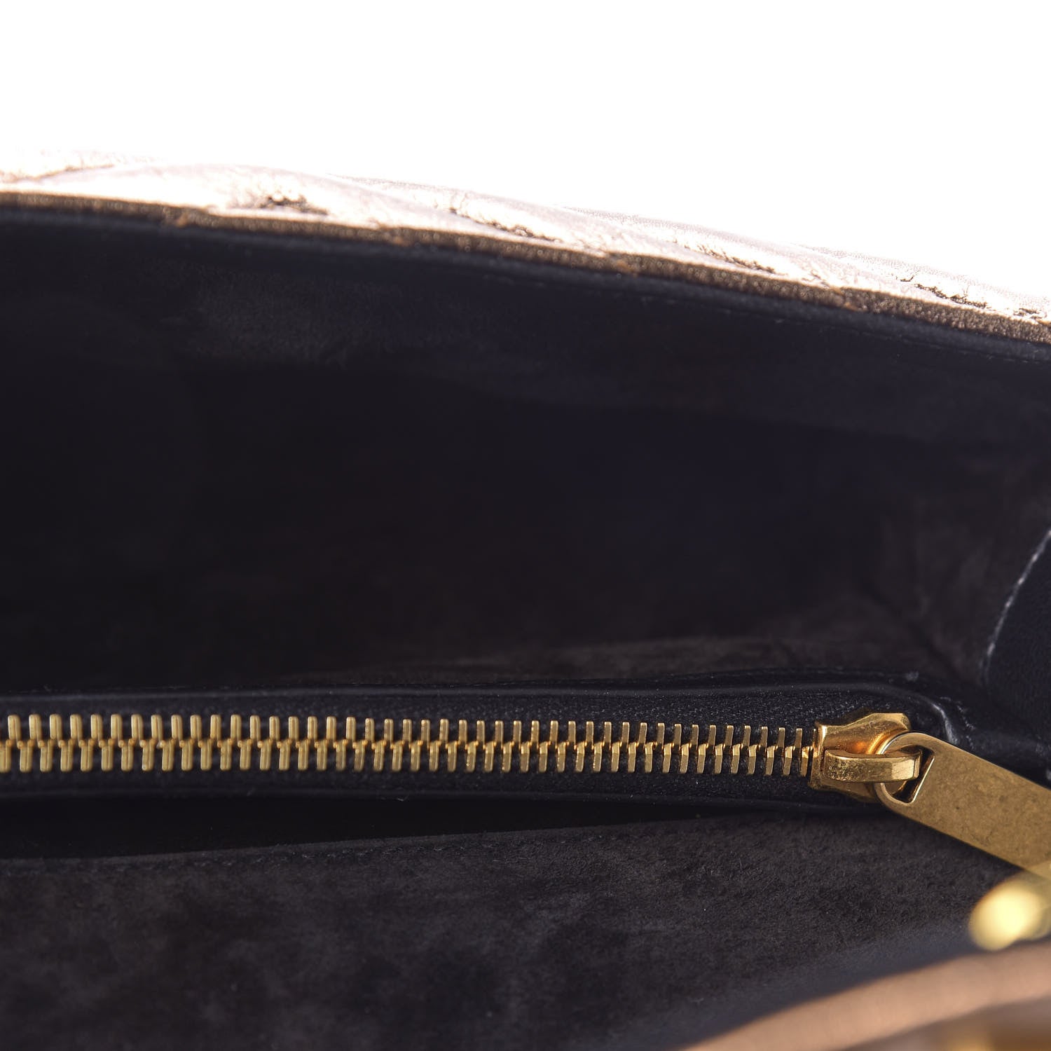Saint Laurent Metallic Calfskin Matelasse Chevron Monogram Medium College Bag Bronze 5 of 8
