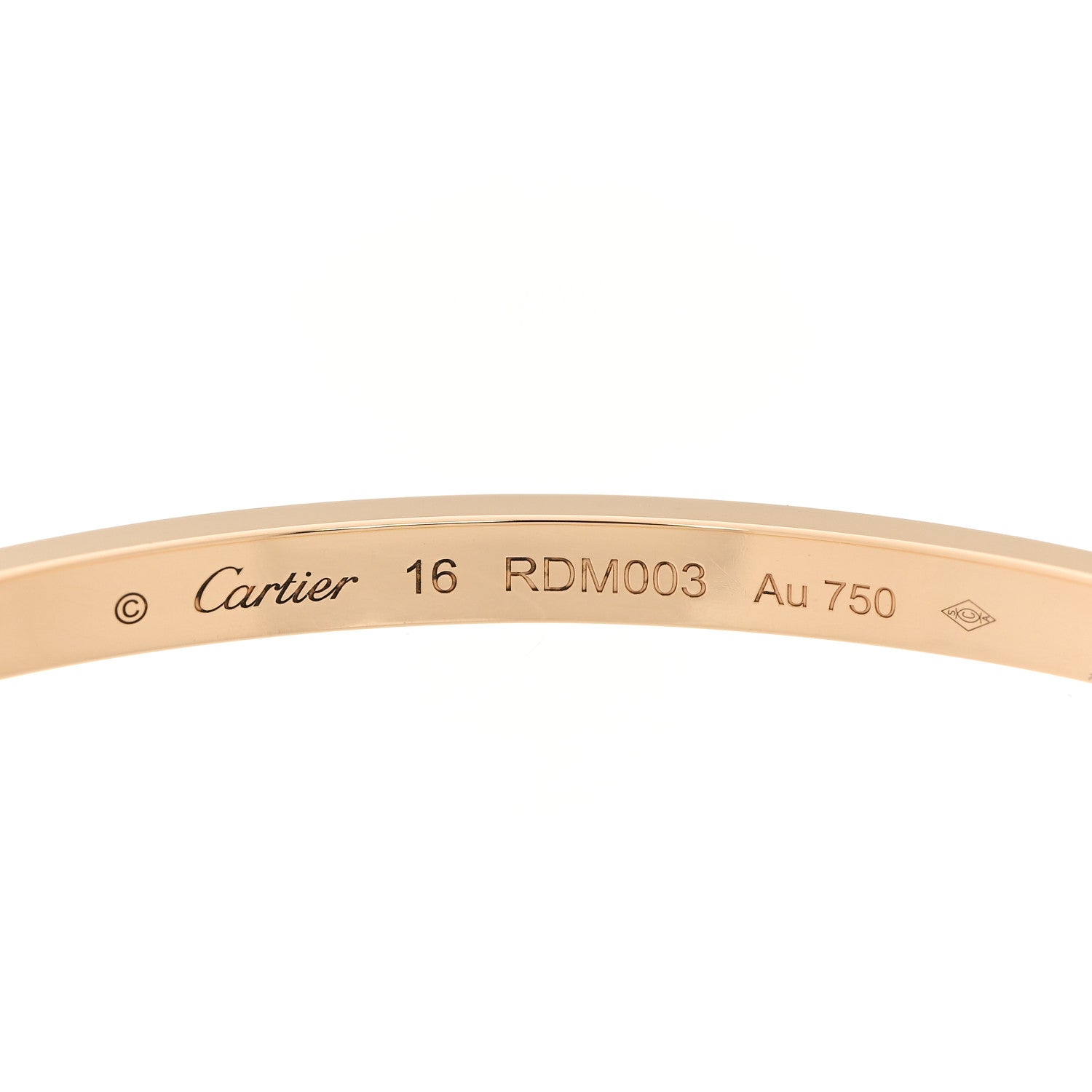 Cartier 18K Yellow Gold 6 Diamond Small LOVE Bracelet 16 3 of 7