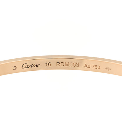 Cartier 18K Yellow Gold 6 Diamond Small LOVE Bracelet 16 3 of 7