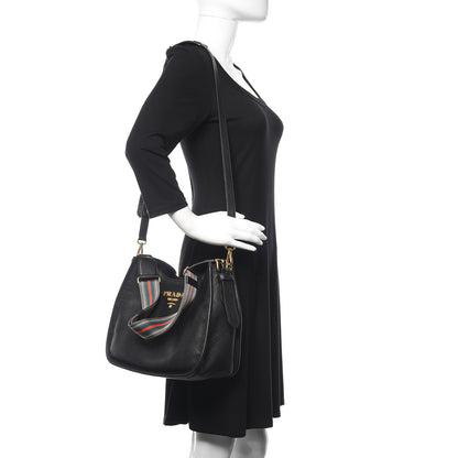 Prada Vitello Daino Hobo Black 2 of 10