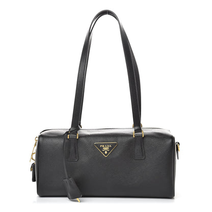 Prada Saffiano Lux Bauletto Black 2 of 12