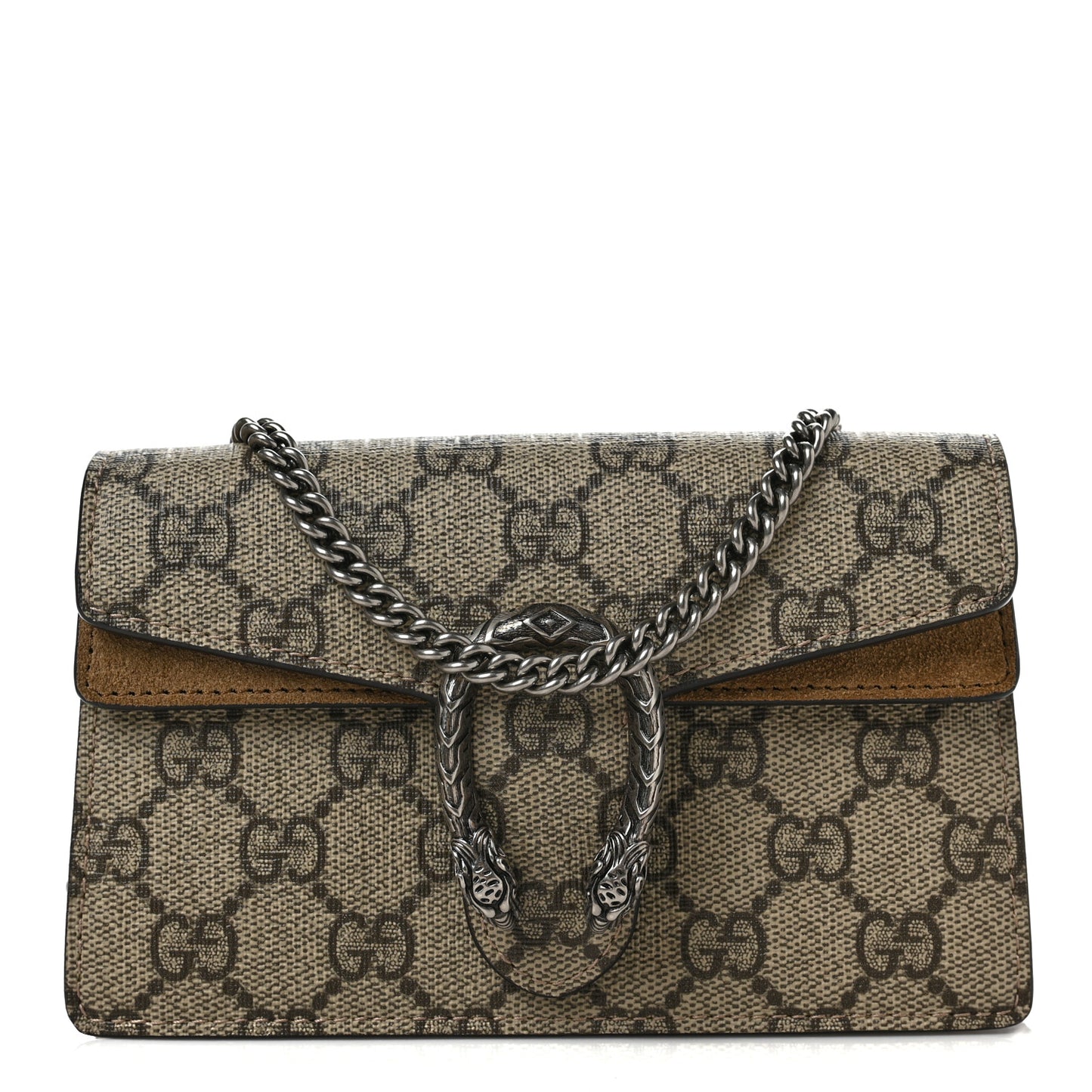 GG Supreme Monogram Super Mini Dionysus Shoulder Bag Taupe