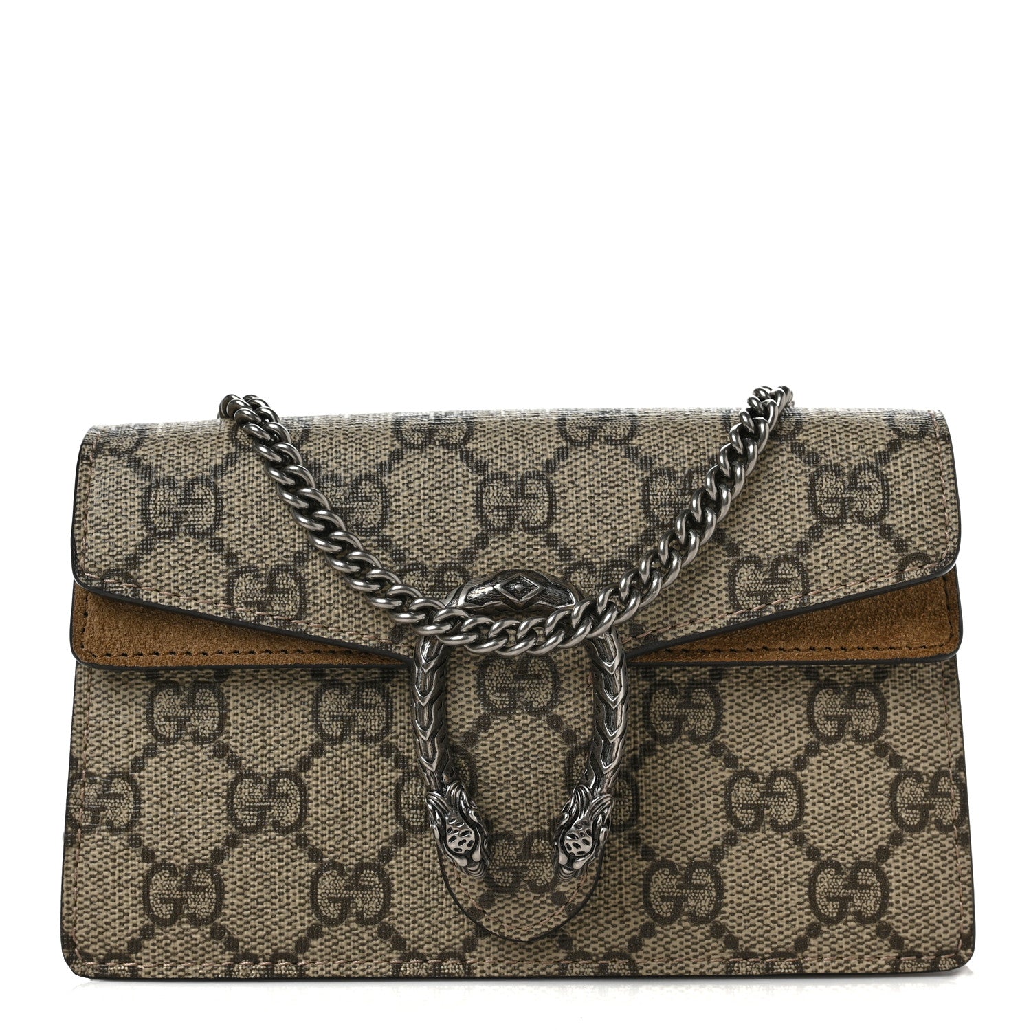 Gucci GG Supreme Monogram Super Mini Dionysus Shoulder Bag Taupe 1 of 6