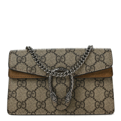 Gucci GG Supreme Monogram Super Mini Dionysus Shoulder Bag Taupe 1 of 6